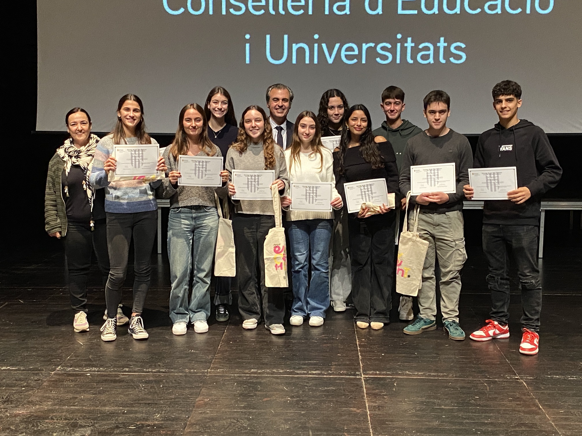 Premiats, directora i conseller